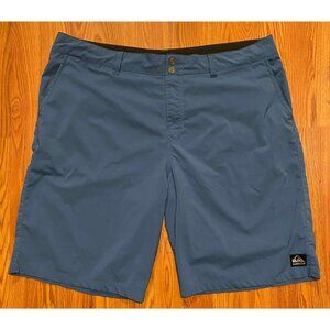Quiksilver Amphibian Board Shorts Mens 40 10" Hybrid Swim Trunks Double Snap
